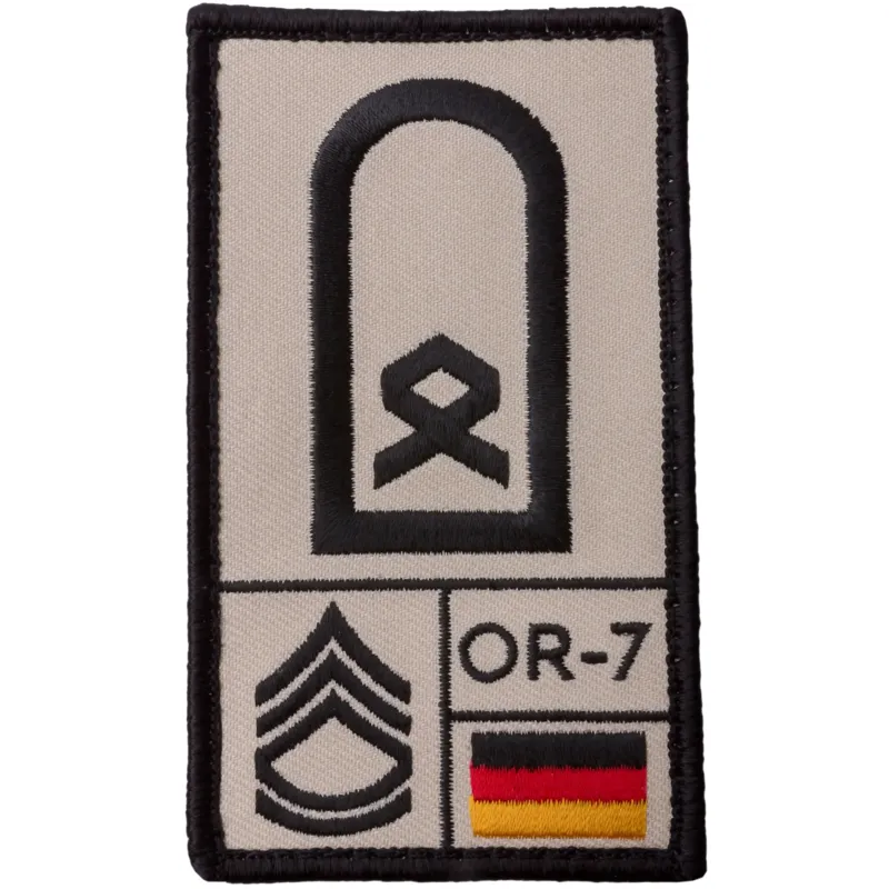 Café Viereck Rank Patch Hauptfeldwebel · Tan / FDE