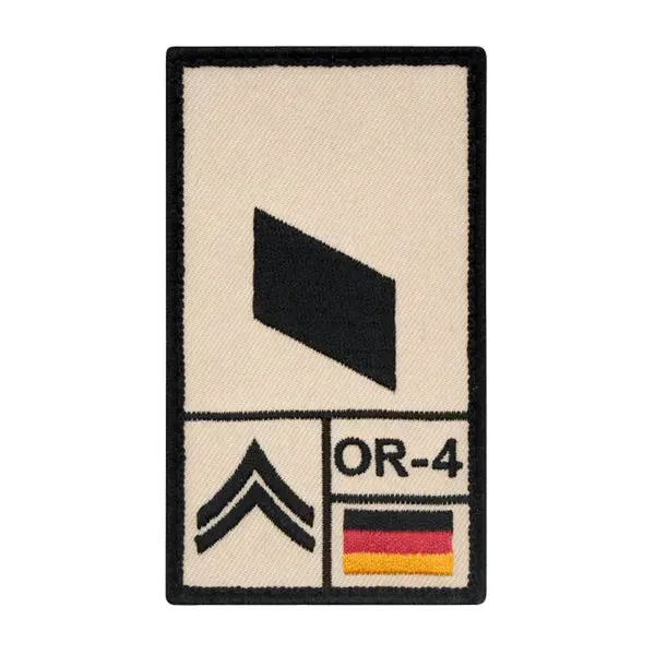 Café Viereck Rank Patch Korporal · Tan / FDE