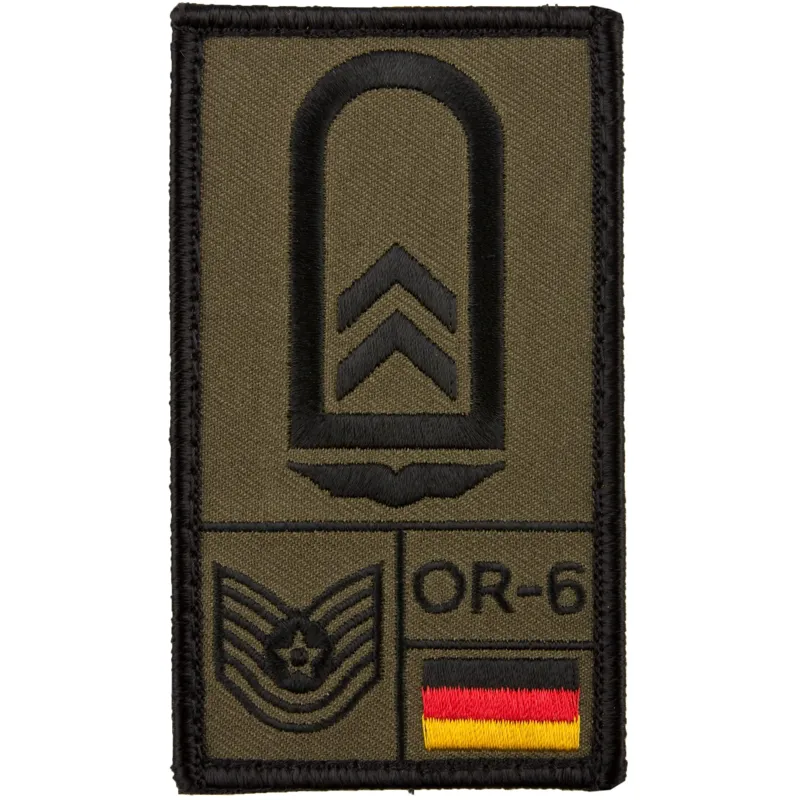 Café Viereck Rank Patch Oberfeldwebel Luftwaffe · Verde / OD
