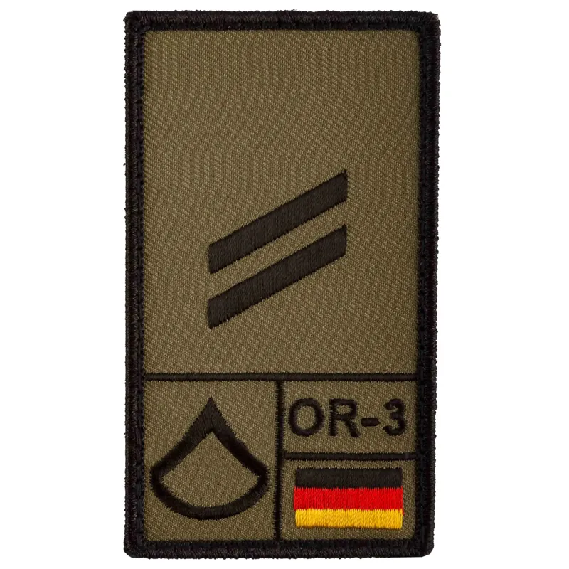 Café Viereck Rank Patch Obergefreiter · Verde / OD