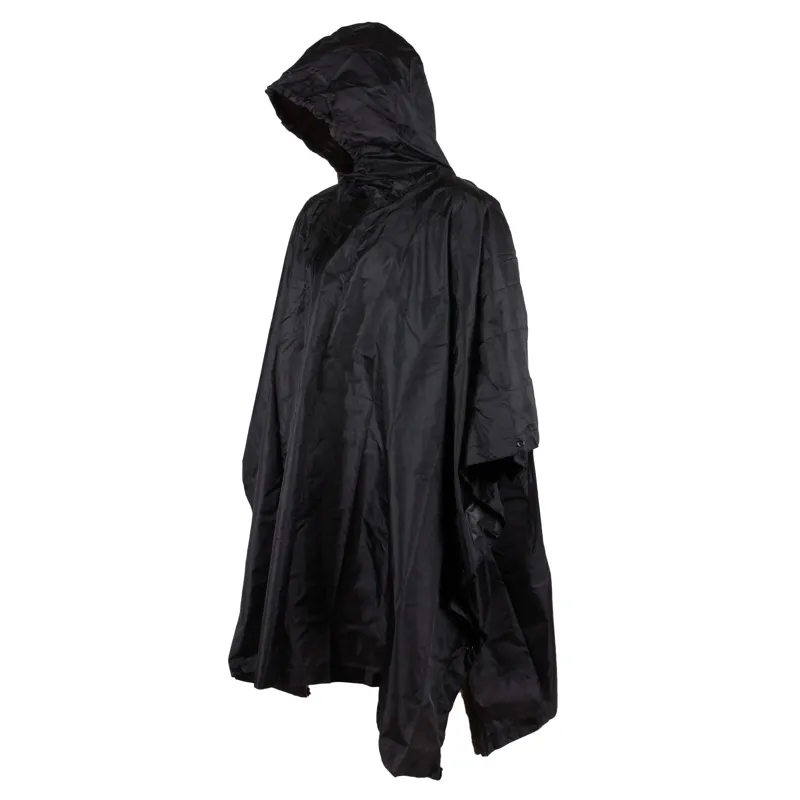 Mil-Tec Regenponcho Premium Rip-Stop · Negro