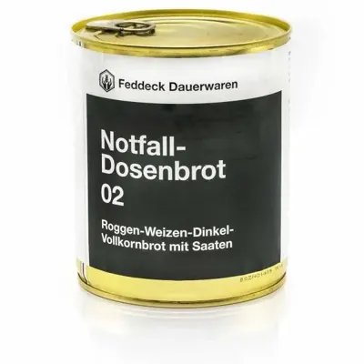 Roggen-/Weizenvollkornschrotbrot Dose 420 g - Feddeck Dauerwaren