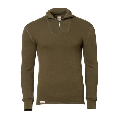 Rollkragenpullover Zip Turtleneck 400 Mit Reißverschluss Pine - Woolpower