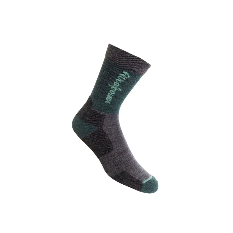 Woolpower Socken Logo Motion Forest · Verde / OD