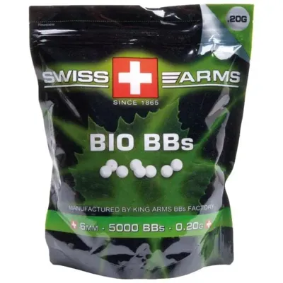 Softair-Kugeln Bio BBs 0.20 g 5000 Stück - Swiss Arms