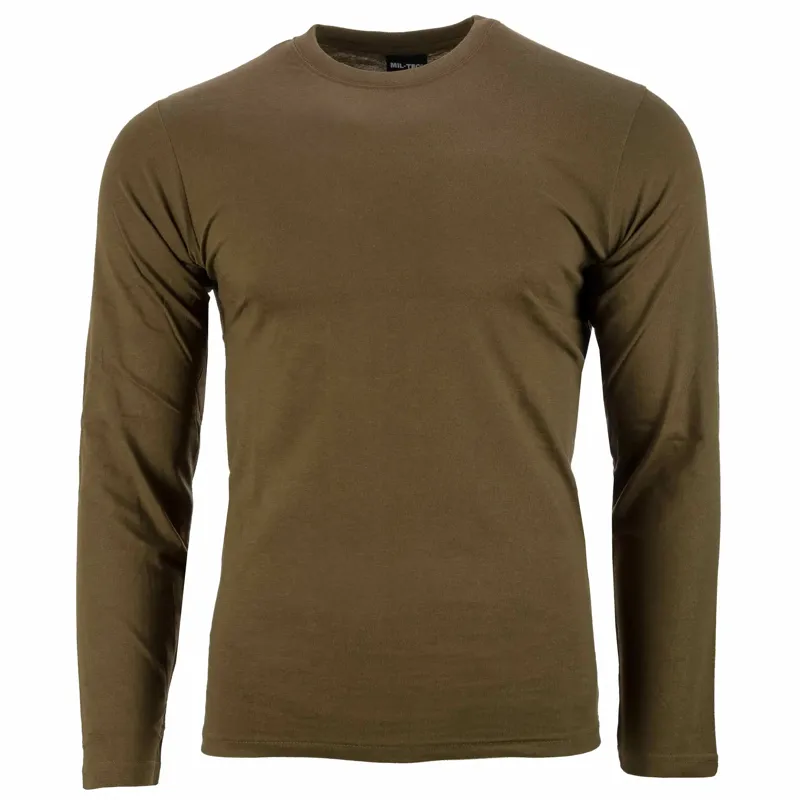 Mil-Tec T-Shirt Langarm · Verde / OD