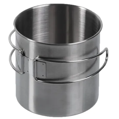 Trinkbecher Edelstahl Drahtgriffe 800 ml - Mil-Tec