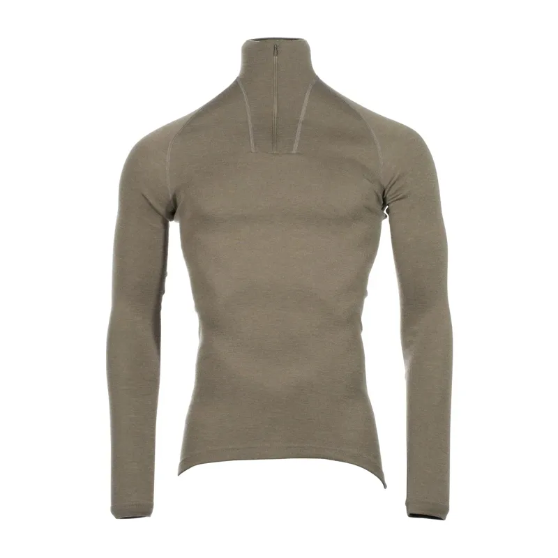 Woolpower Unterhemd Zip Turtleneck Lite Pine · Verde / OD
