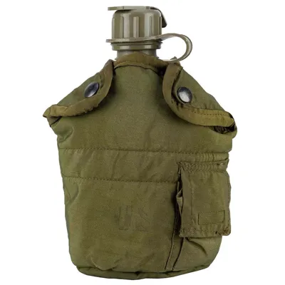 US Feldflasche 1 Qt. Mit Bezug Gebraucht - US Army