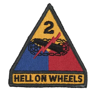 US Textilabzeichen 2ND Armored Division Hell on Wheels - US Army