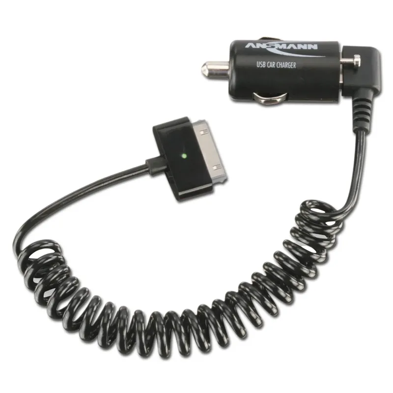 Ansmann USB Kfz-Ladegerät & Apple®-Spiralkabel 2.1A