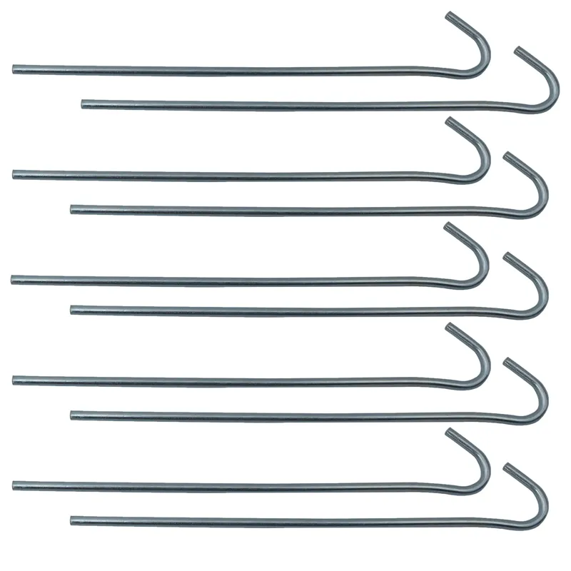 BasicNature Zeltnagel Offen 20 cm 10ER Pack