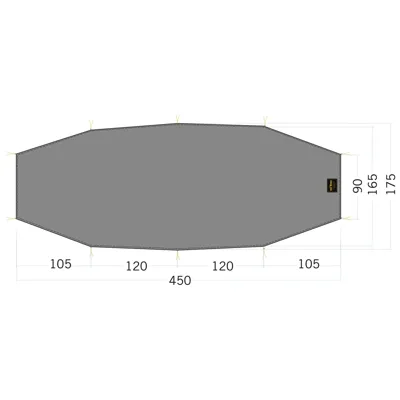 Zeltunterlage Floor Sheet LT Rokua 3 Steingrau - Tatonka
