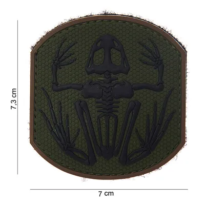 3D PVC Frog Skeleton Patch - Van Os Imports