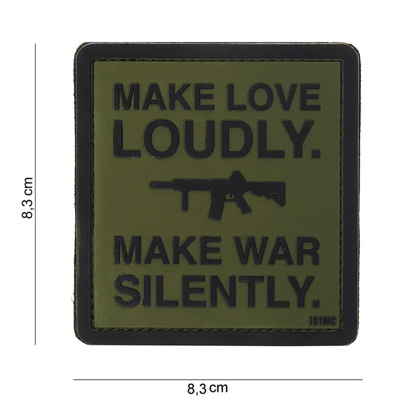 Van Os Imports 3D PVC Make Love Loudly Patch