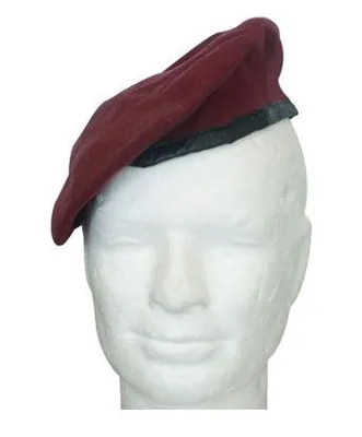 BW Barett Bordeaux Fallschirmjäger Gebraucht - Bundeswehr