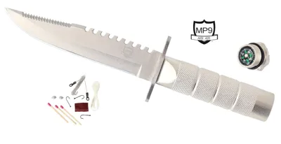 M9 Survival Überlebensmesser Mit Kompass Und Überlebens Zubehör Im Griff - Buchner