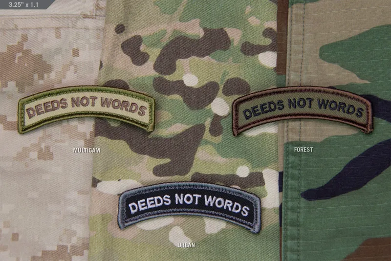 Mil-Spec Monkey Patch Deeds Not Words Urban · Tan / FDE