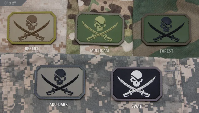 Mil-Spec Monkey Patch PirateSkull PVC · Multicam