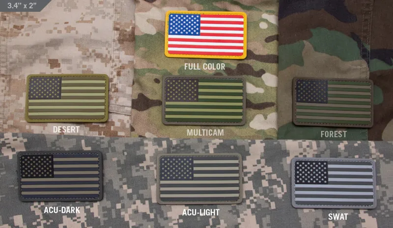 Mil-Spec Monkey Patch US Flag PVC