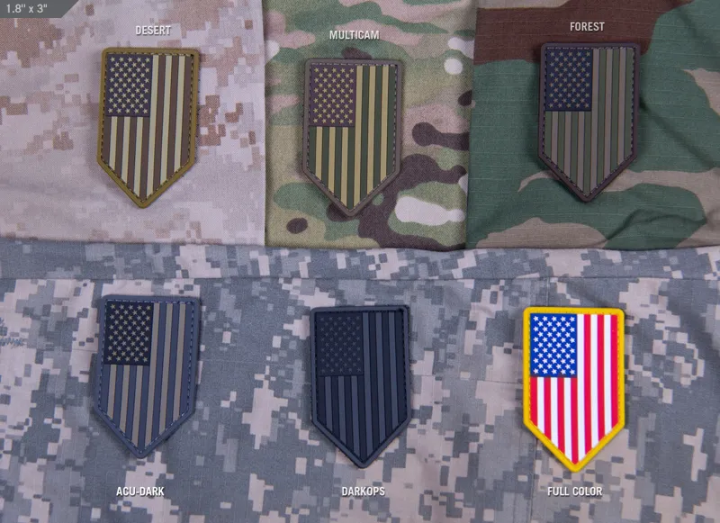 Mil-Spec Monkey Patch US Flagge Schild PVC · Multicam