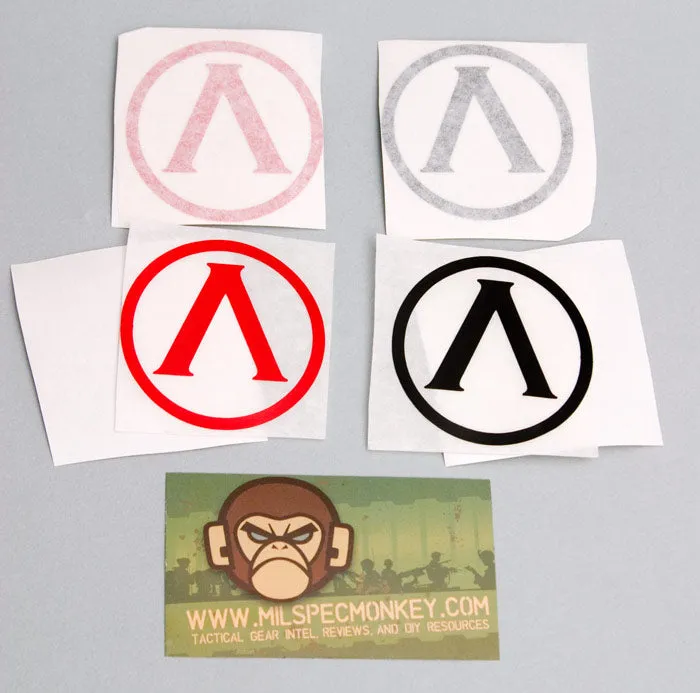 Mil-Spec Monkey Shield Decal Sticker · Blanco
