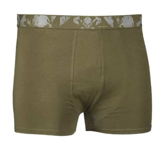 Mil-Tec Boxershort Skull 2ER Pack · Verde / OD