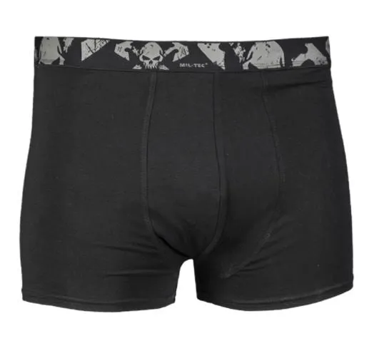 Mil-Tec Boxershort Skull 2ER Pack · Negro