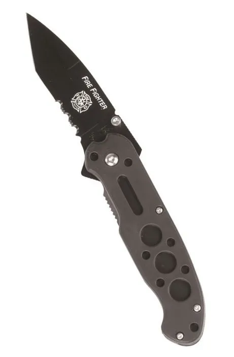 Mil-Tec Einhandmesser "Fire Fighter" · Negro