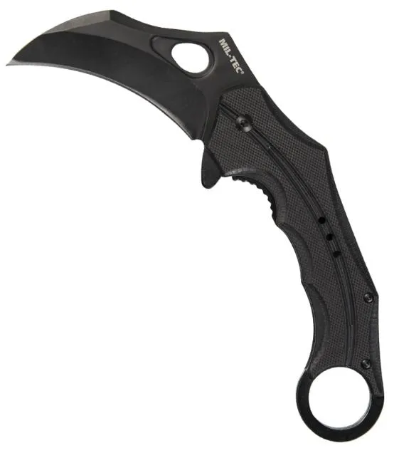 Mil-Tec Einhandmesser G10 Karambit · Negro