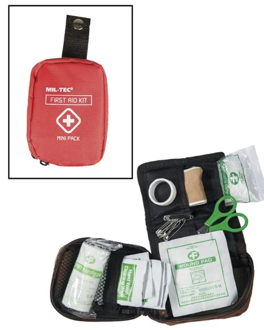 Mil-Tec First Aid Pack Mini · Rojo