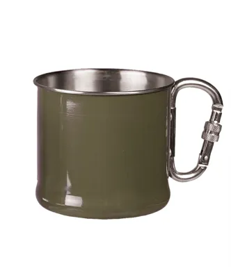 Karabinerbecher Edelstahl 500 ml - Mil-Tec