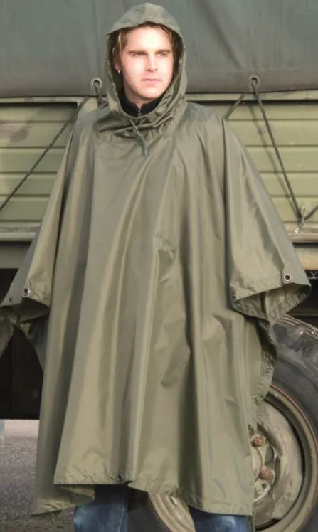 Mil-Tec Regenponcho Rip-Stop · Verde / OD