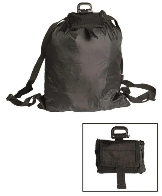 Mil-Tec Roll-Up Rucksack · Negro