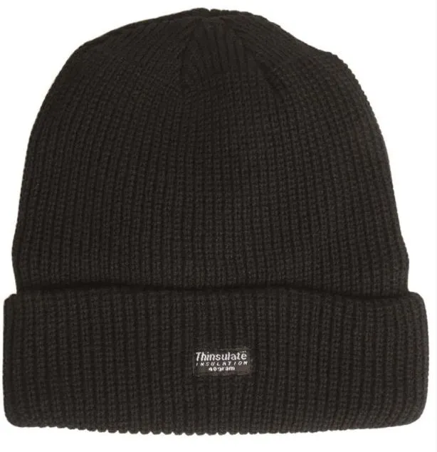 Mil-Tec Rollstrickmütze Thinsulate Wintermütze · Negro