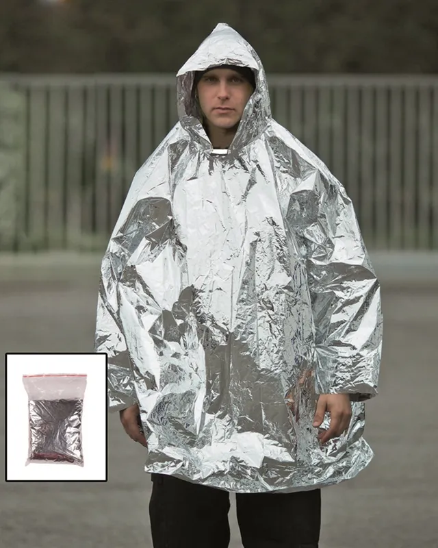 Mil-Tec Survival Poncho Silber