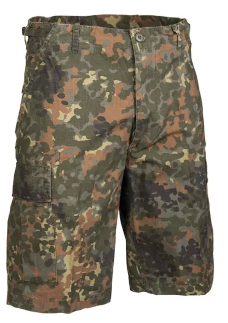 Mil-Tec US Bermuda Ripstop Prewashed · Flecktarn