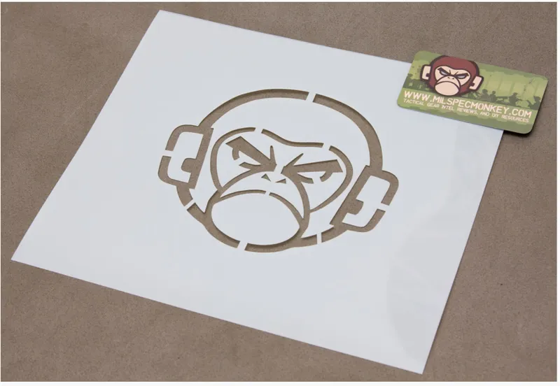 Mil-Spec Monkey Spray Schablone MSM Logo