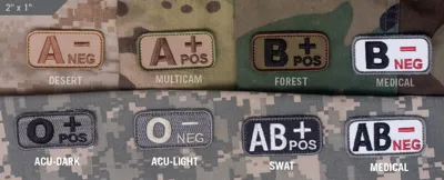 Blood Type Patch - Blutgruppen Abzeichen - Mil-Spec Monkey