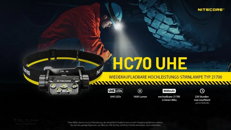 Nitecore HC70 Uhe