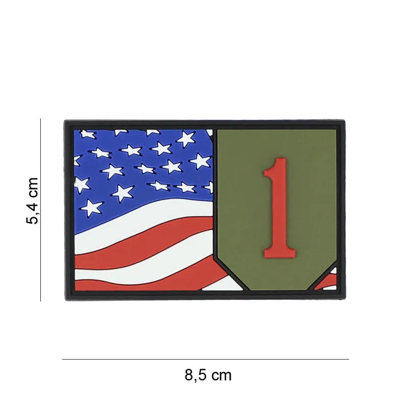 Van Os Imports Patch 3D PVC 1ST Infantry Flag