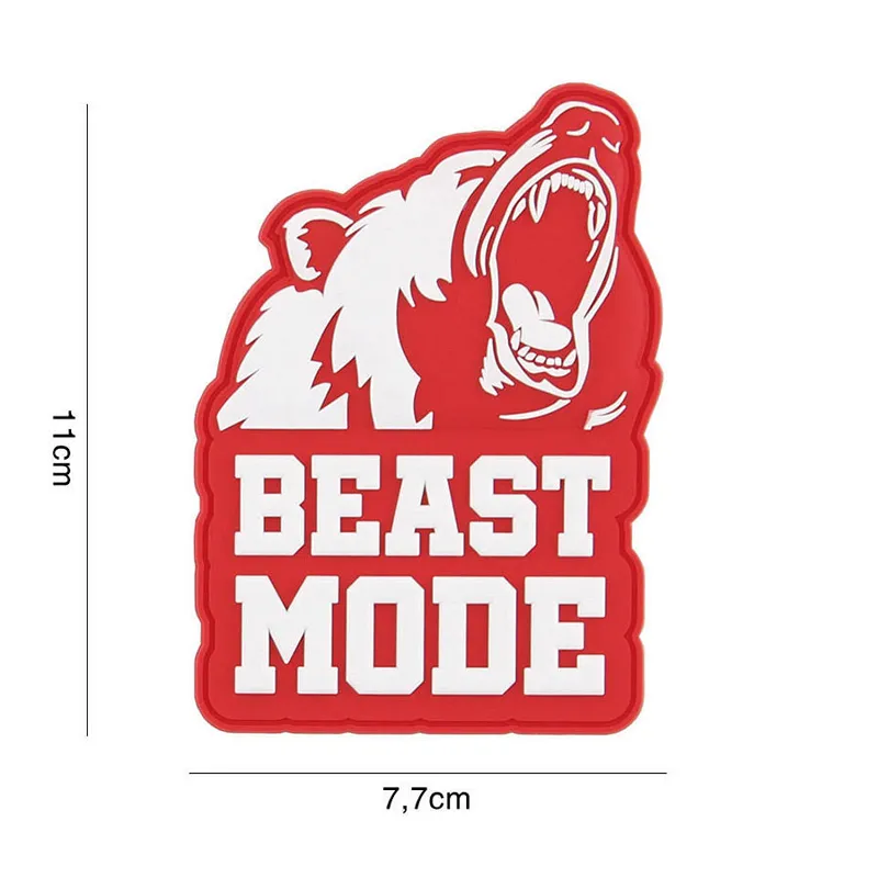 Van Os Imports Patch 3D PVC Beast Mode · Rojo