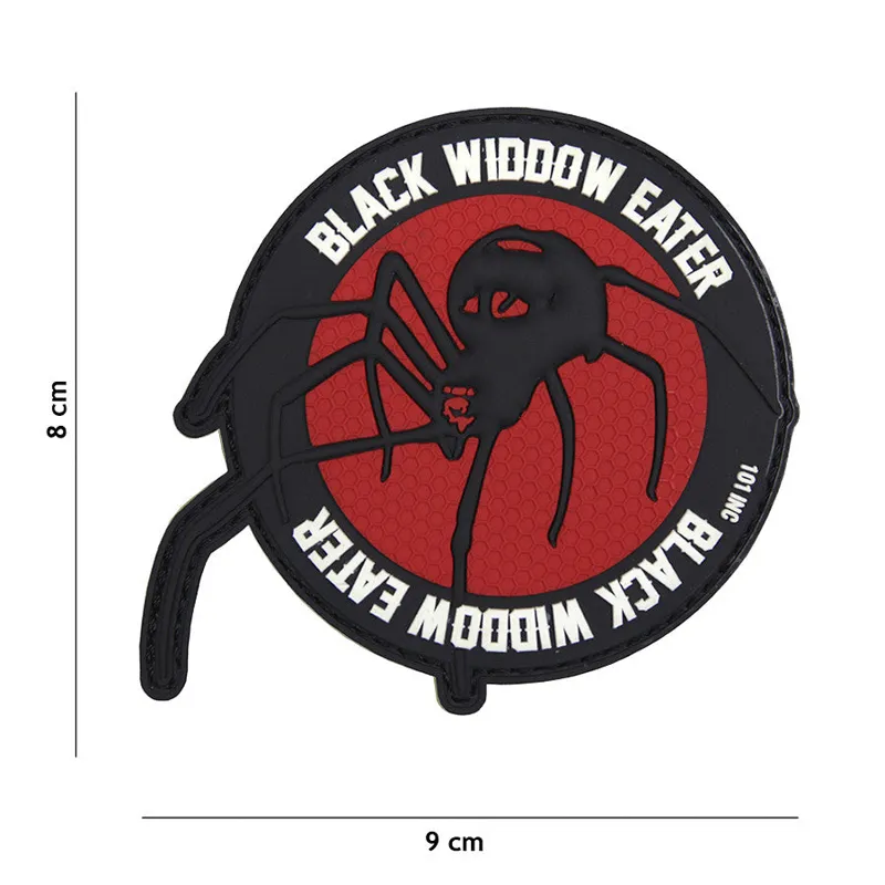 Van Os Imports Patch 3D PVC Widdow Eater Rot · Negro