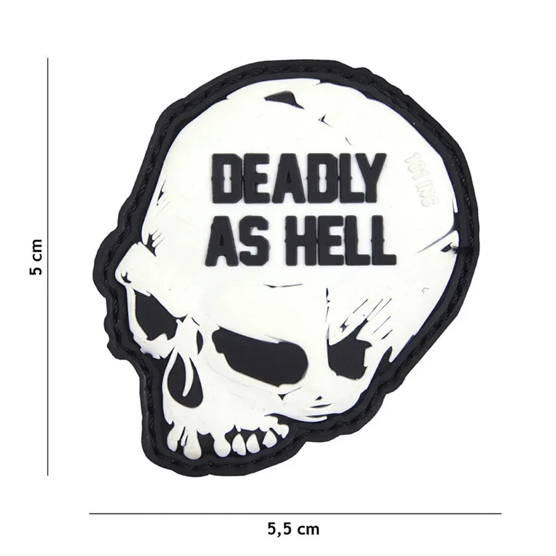 Van Os Imports Patch 3D PVC Deadly An Hell Weiß
