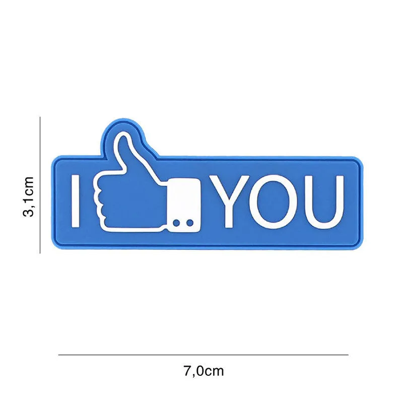 Van Os Imports Patch 3D PVC I Like You · Azul