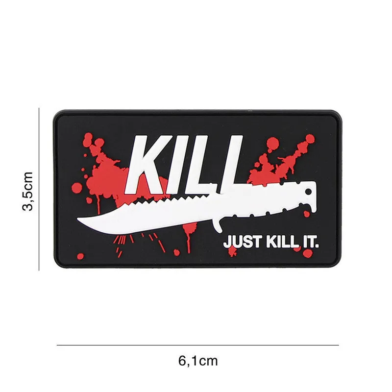Van Os Imports Patch 3D PVC Just Kill It · Rojo