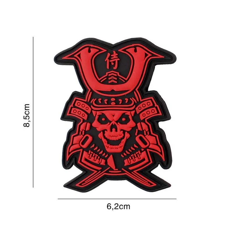 Van Os Imports Patch 3D PVC Samurai Skull Rot