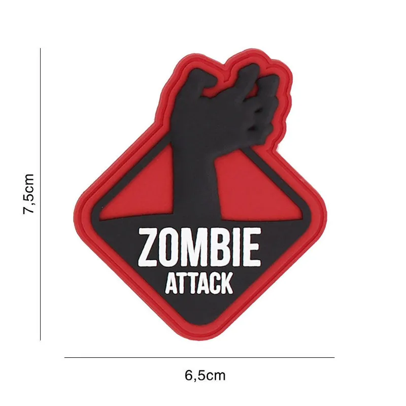 Van Os Imports Patch 3D PVC Zombie Attack 1 Rot