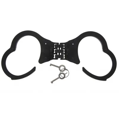 Professionelle Handschellen Mit Gelenk Und Zwei Schlüsseln Aus Carbon Stahl - Buchner