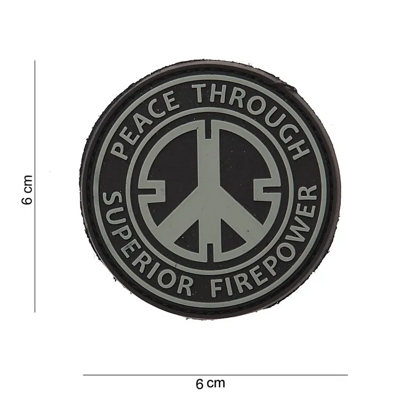 Van Os Imports PVC Peace Through Superior Fire Power Patch